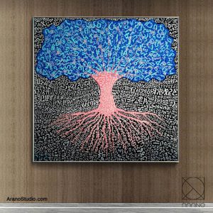 خرید اثر هنری فاخر نقاشی «درخت آدونیس»